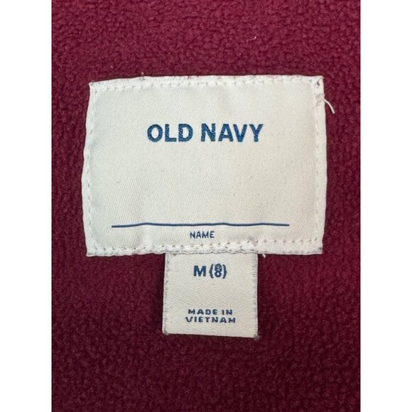 Old Navy Kids Puffer Vest Burgundy Size M(8) Poly Shell & Lining - Picture 4 of 10